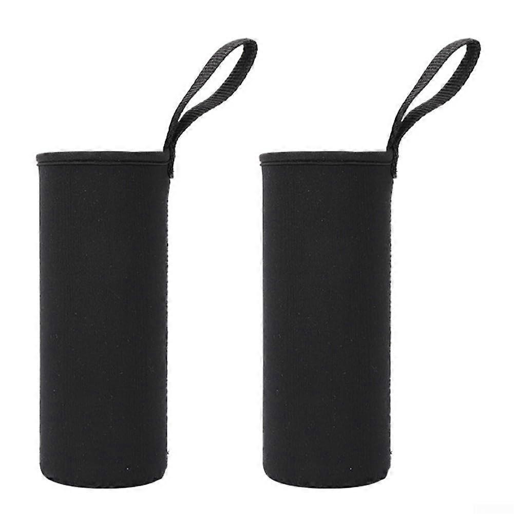 2 Pack Thermal Water Bottle Protector Black 550ml - Scratch Resistant Insulation Sleeve for Temperature Control