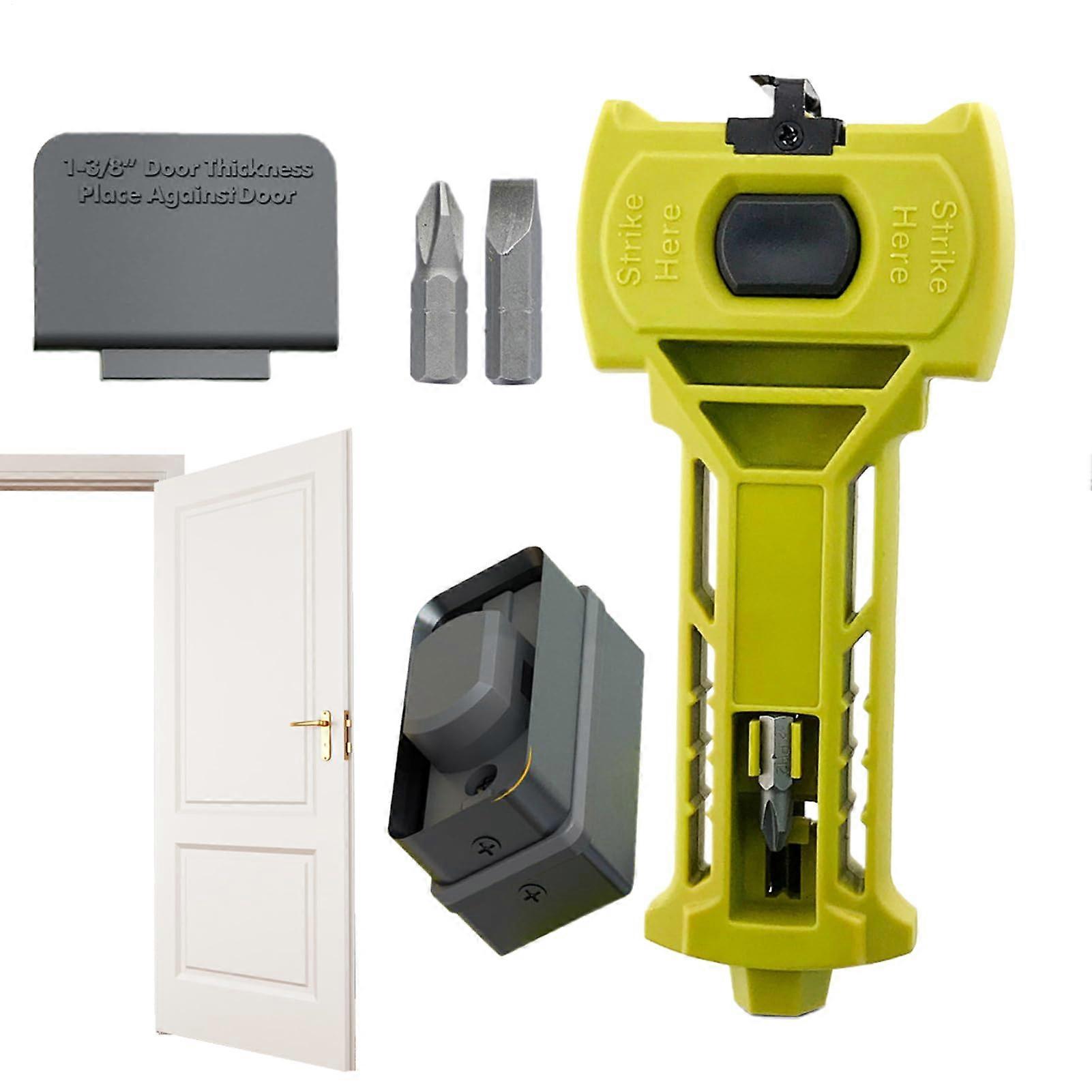 Door Lock Installation Kit with Chisel and Evaluation Tools, Professional Door Knob Installation Equipment for Accurate Repairs