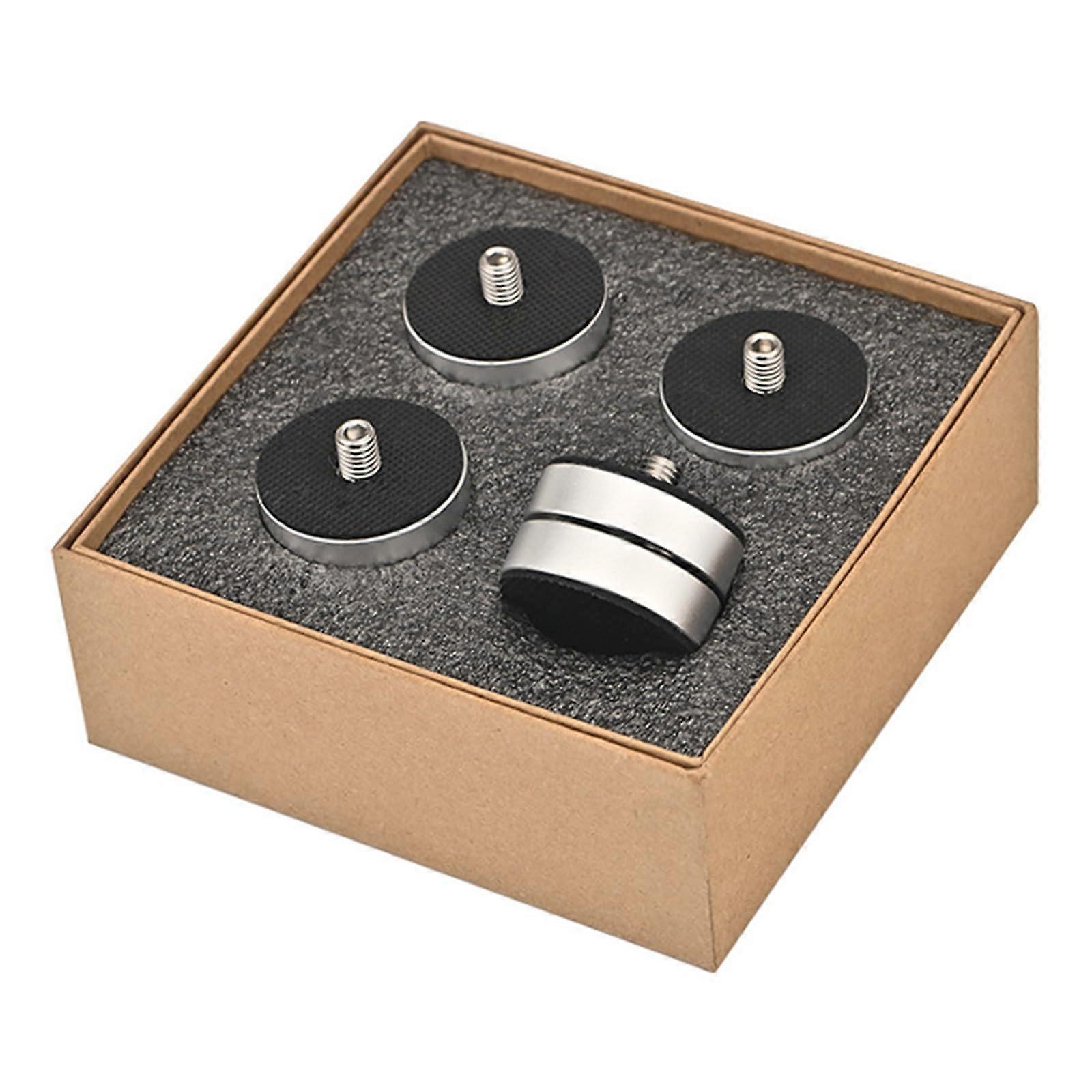 Non-Slip Shock Absorbing Pads for Speakers, Isolation Feet for Audio Equipment, 4-Pack, Durable Rubber Design