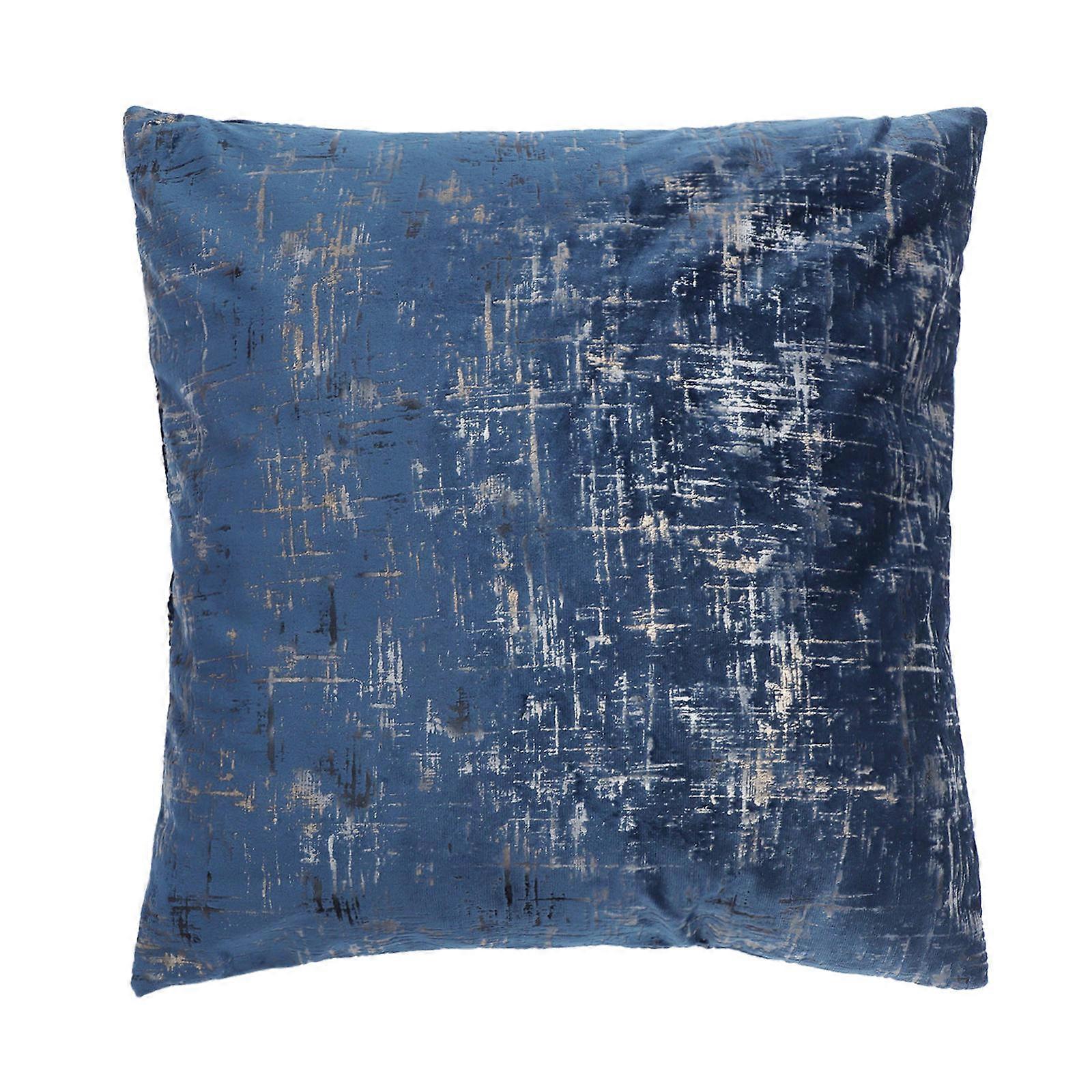 Cushion Cover In Blue Color For Home Sofa Decor With Bronzing Design And Decorative Function 1Set