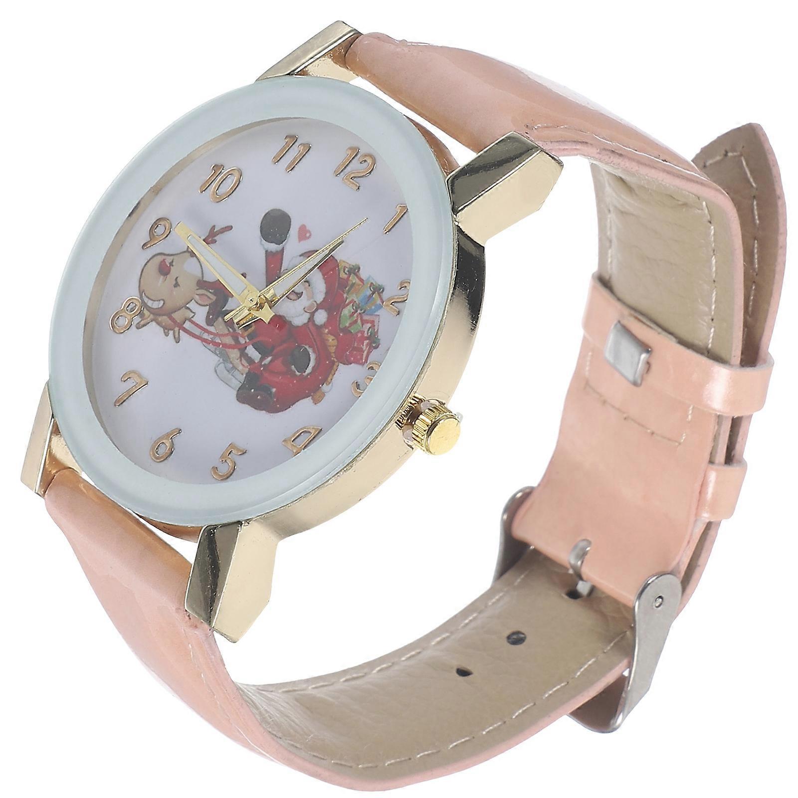 Elk Pattern Wristwatch Quartz Movement For Christmas Occasions Multi Color 1Pc