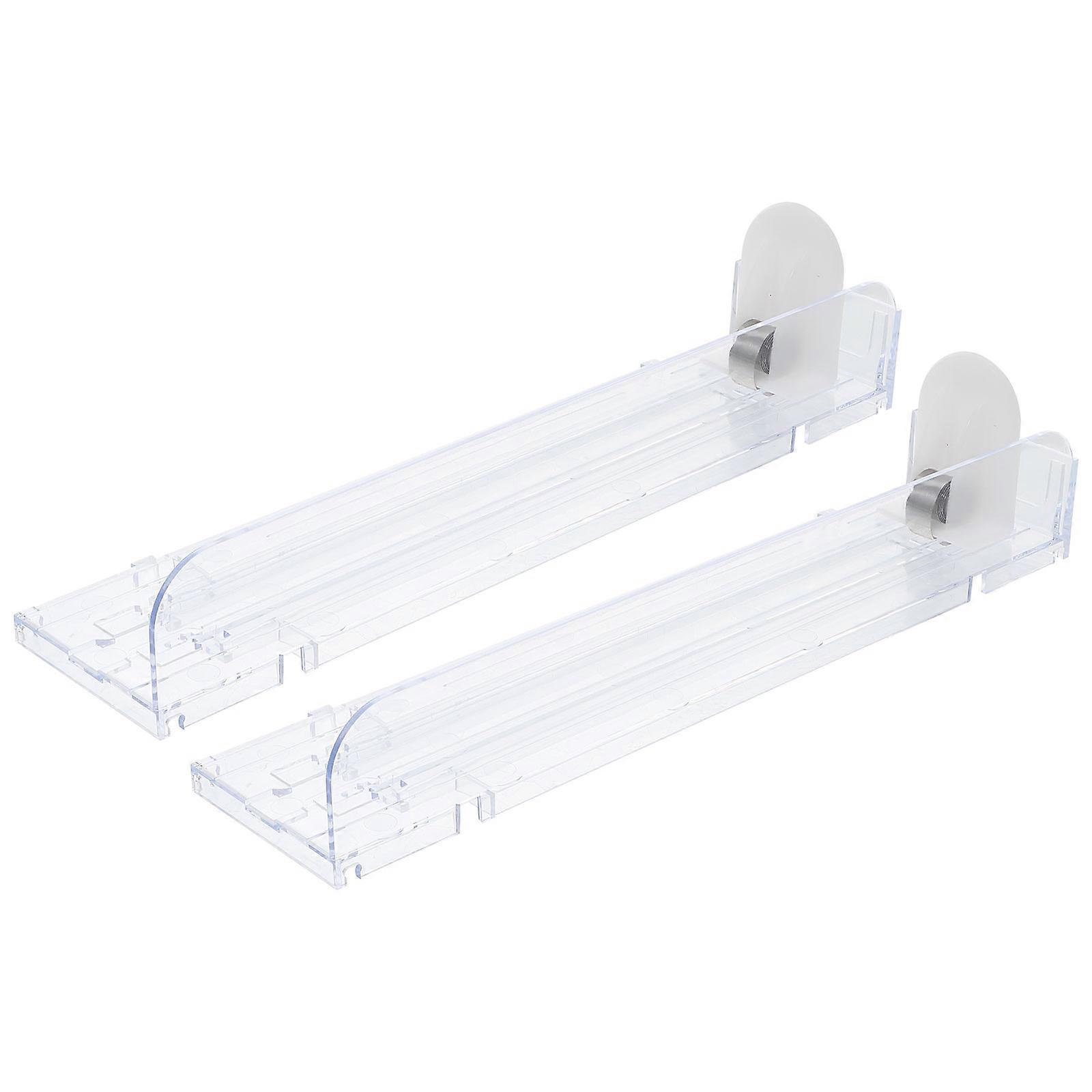 Cigarette Showcases Display Rack 2Pcs For Retail Store Commercial Use Transparent Color Auto Push Mechanism Simple Design
