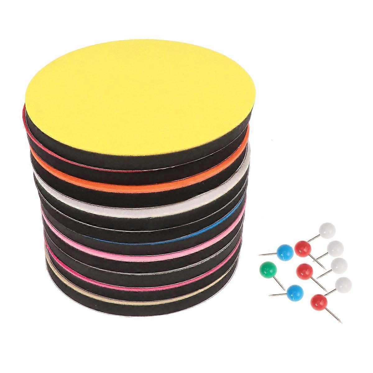 Assorted Color Felt Wall Stickers for DIY Decoration Memo Board and Creative Classroom Use, 10pcs