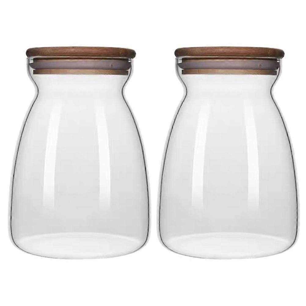 Clear Food Storage Glass 2Pcs Ideal For Families And Homeowners With Moisture And Dust Prevention Features