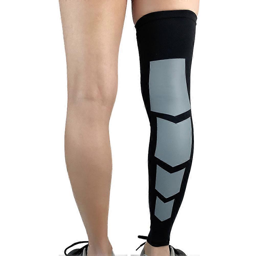 Compression Calf Sleeve Shin Guard Support For Unisex Athletes Suitable For Outdoor Activities In Black 1Set