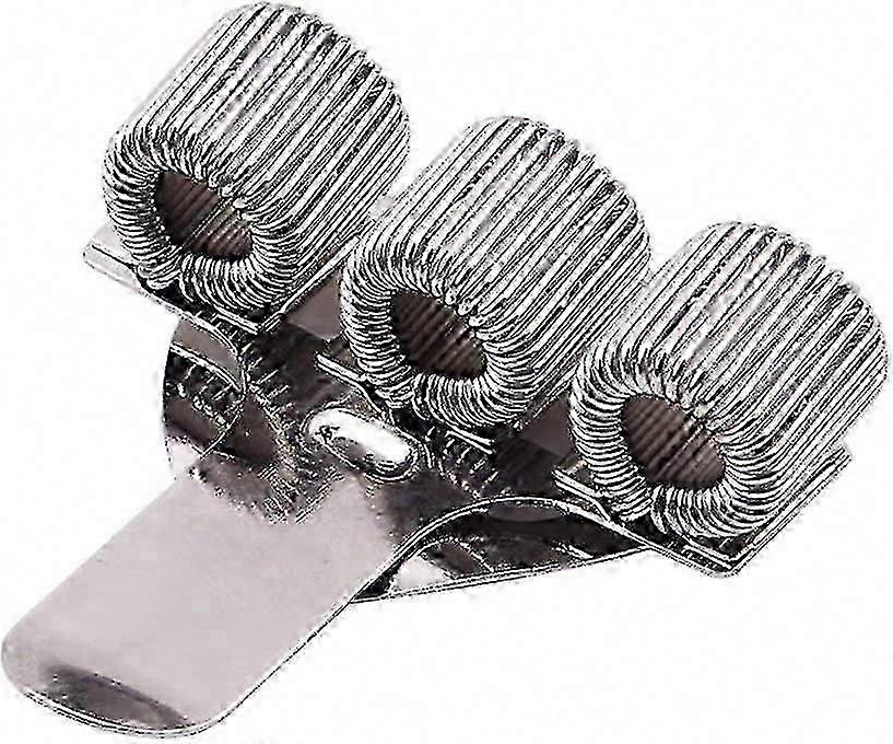 Premium Metal 3-Hole Pen Holder with Clip for Notepad & Clipboard - Spring Loaded Fits Most Pen Sizes