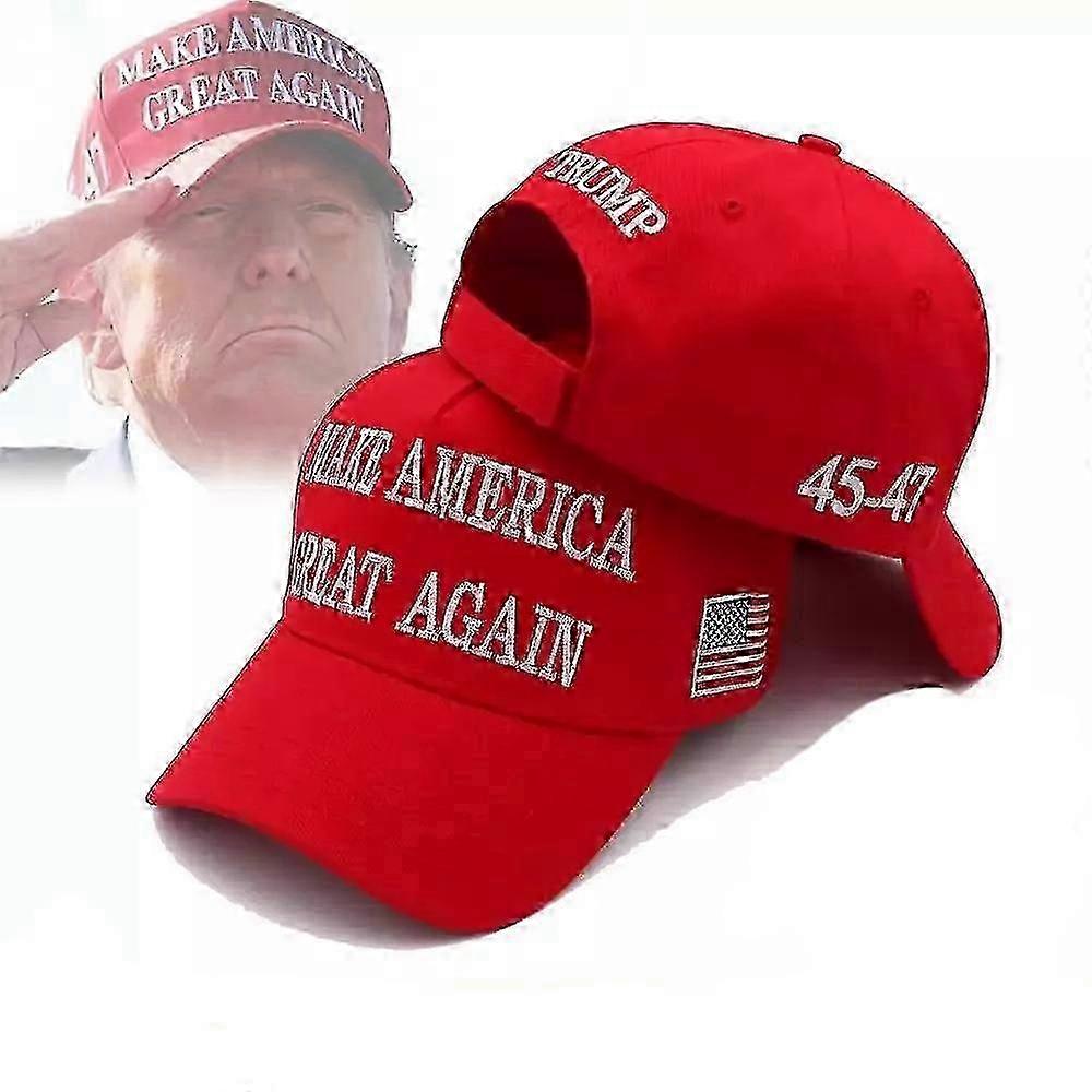 الرئيس دونالد ترامب 45-47 قبعة 2024 اجعل أمريكا عظيمة مرة أخرى Maga Red Mesh