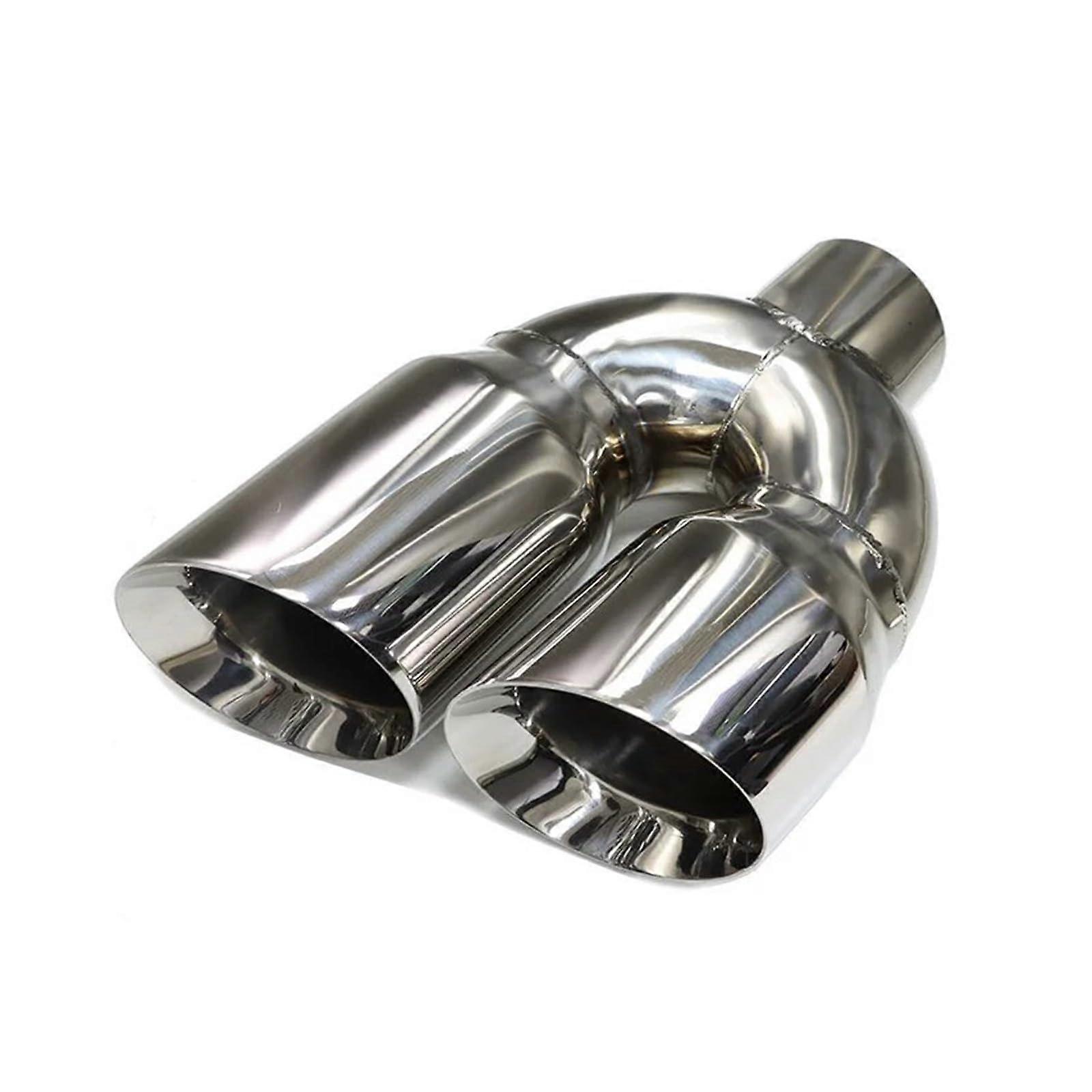 Y-Shaped Dual Exhaust Tip, 2.8 Inlet, 8.46 In Outlet, Easy Install, Universal Car Exhaust Tip