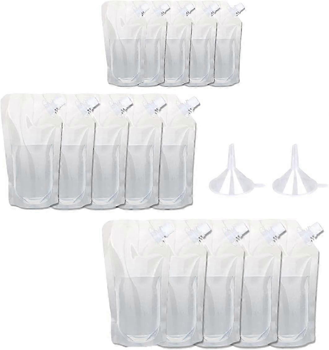 15 Pack Refillable Drink Pouches Concealable Beverage Bags
