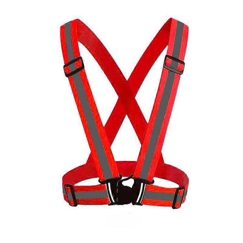 1 reflective harness with reflector - practical and durable red