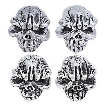 Haste de válvula estilo caveira preta cobre 4 PCS Fit Car Truck Motorcycle Bike Tires