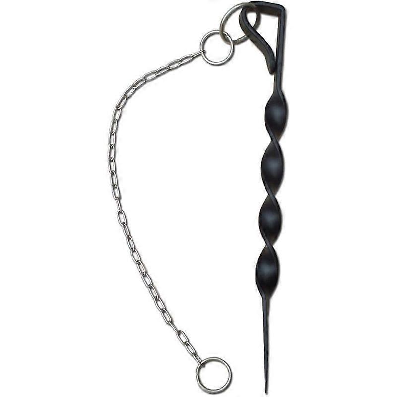 13 Inch Rain Chain Anchor with 17 Inch Chain, Spiral Iron Rain Chain Gutter Adapter, Weatherproof Rain Chains for Gutters