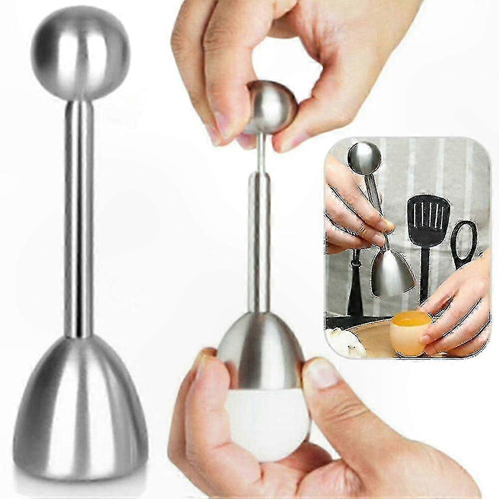 Stainless Steel Eggshell Cutter for Soft-Boiled Eggs - Kitchen Tool for Cracking and Separating Eggshells