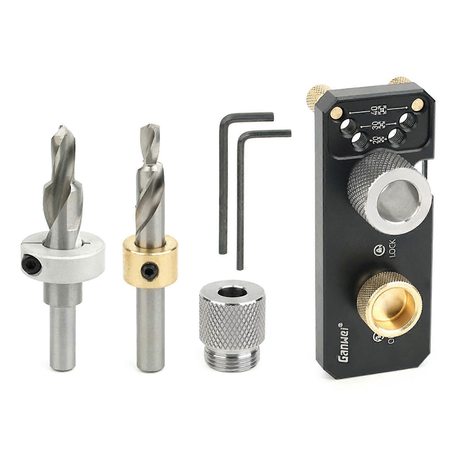 Aluminum Rail Drill Guide With Sliders, Countersunk Step Drill, Vertical Punch For 20, 30, 40 Aluminum