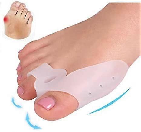 Bunion Corrector Hallux Valgus Splint 2Pcs Gold Orthopedic Toe Separators Foot Protector for Pain Relief Size L