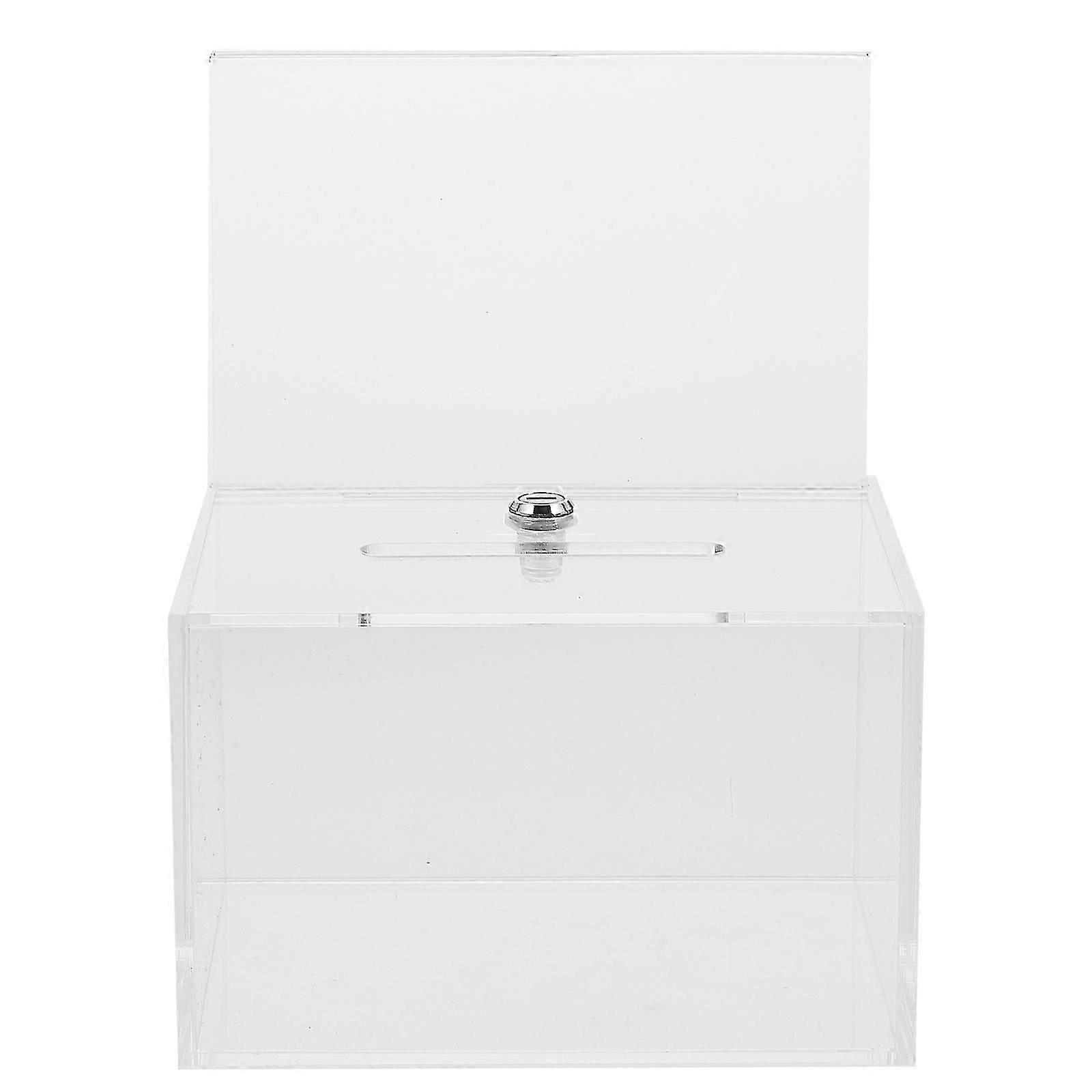 Office Suggestion Box Transparent Ballot Boxes For Raffles Complaint Letter Storage 1Pcs