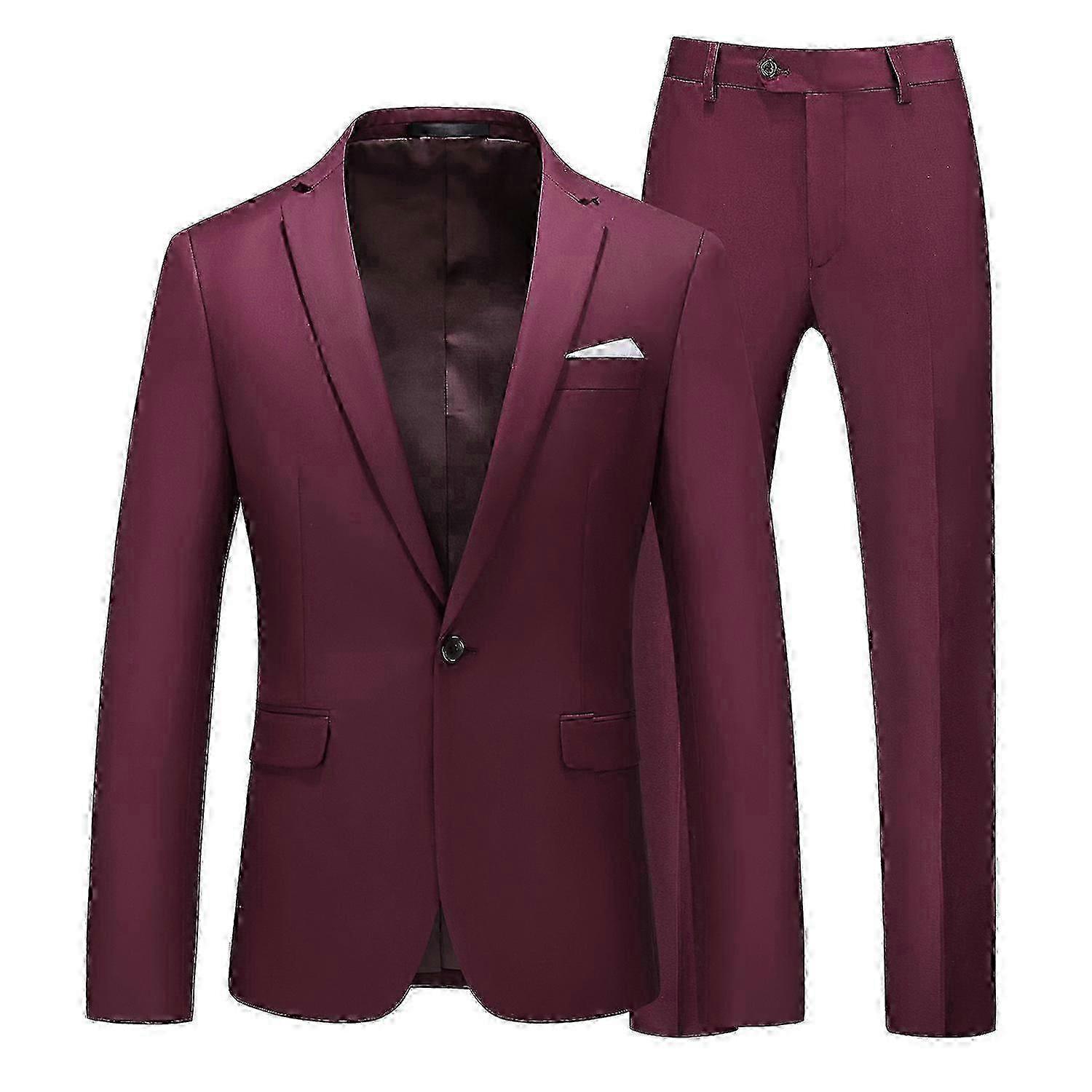Men's Suit Ao Piece Suit In Plain Color Db
