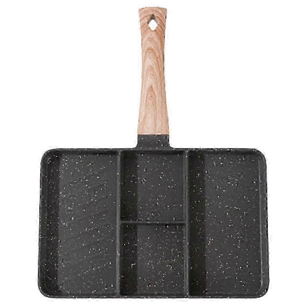 Multi-Function Ergonomic Frying Pan for Chicken & Steak - 35x27.5x2.3cm Non-Stick Black Cookware