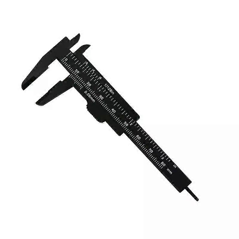 1PC 0-80mm Double Rule Scale Plastic Vernier Caliper Student Dial Gauge Micrometer Measuring Ruler Inside Diameter Depth Meter