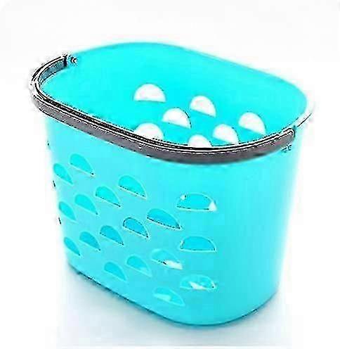 Blue Padded Shower Storage Basket - Compact Organiser for British B...