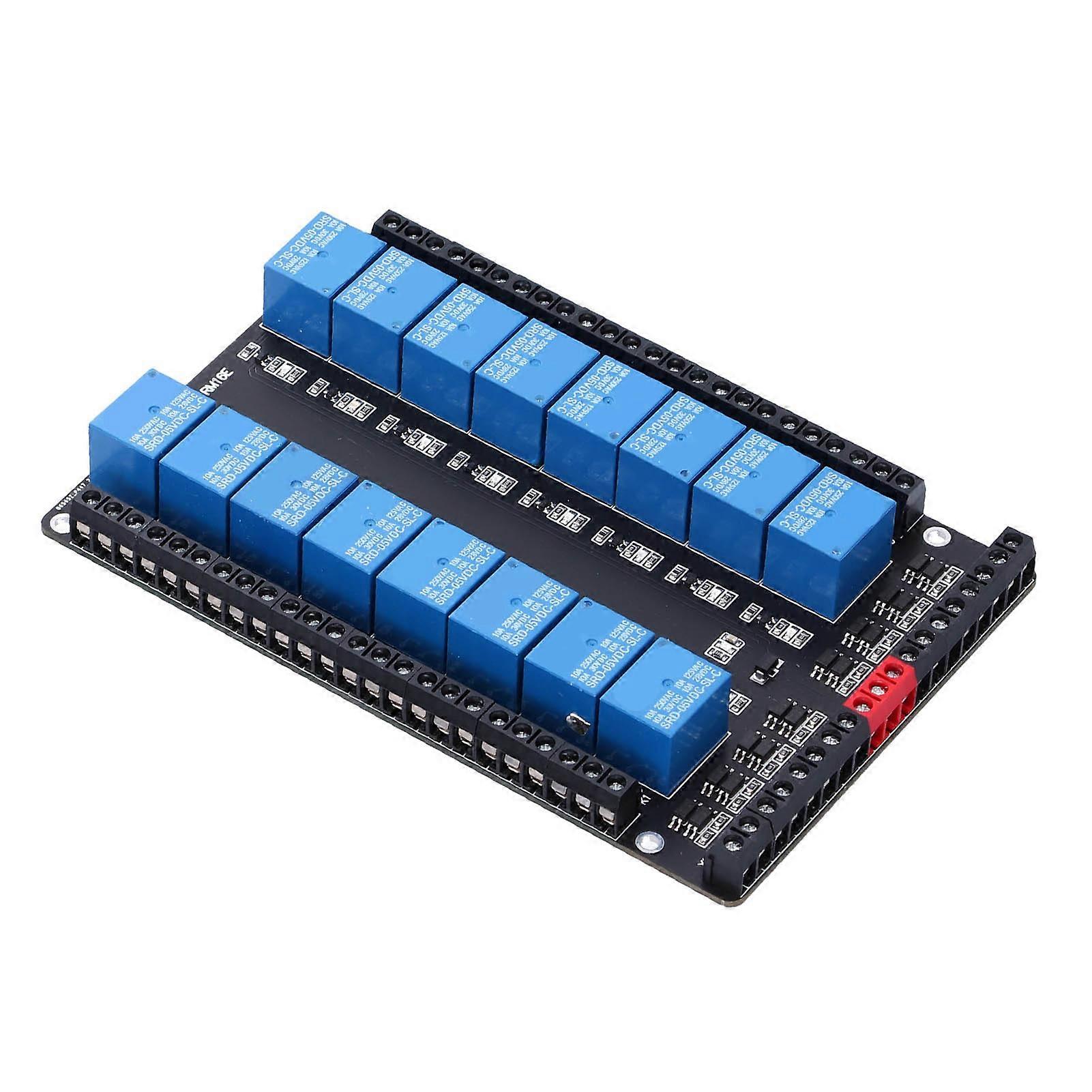 Board 16 Channel Power AntiReverse TwoWay Isolation AntiInterference Relay Control Module(DC5V )