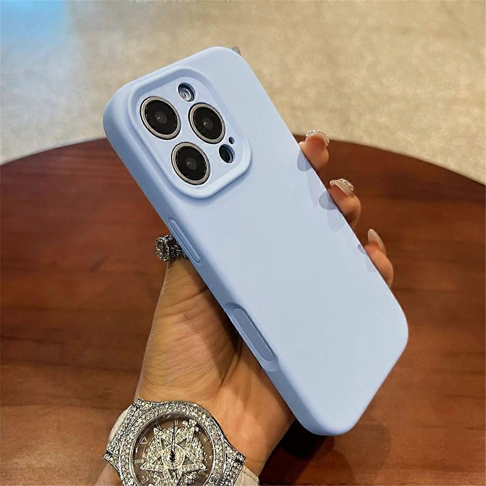 Compatible For iPhone 16 Pro Case Precise Cutouts Liquid Silicone + PC Phone Cover with Camera Touch Control Button