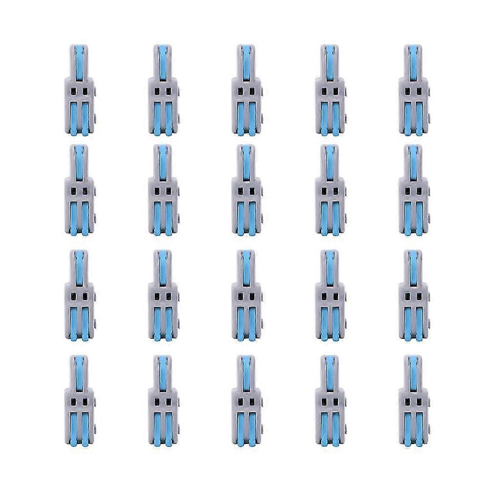 20-Pack T-Type Push-In Wire Connector, 1 to 2 Port Wiring Terminal Block Splitter SPLF12A