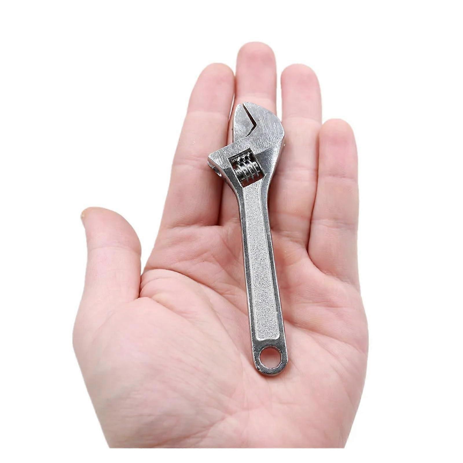 Adjustable Wrench Durable All Steel Mini Tool 2.5/4 Inch Open Wrench White