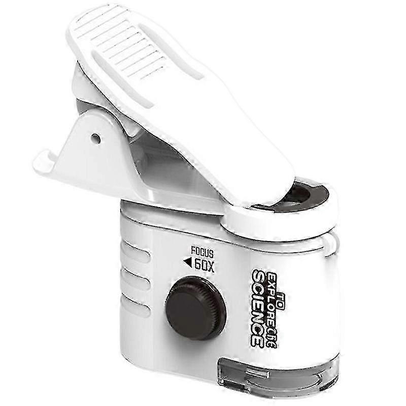 Microscope For Phone Cell Clip On Led Magnifying Glass Adjustable F...