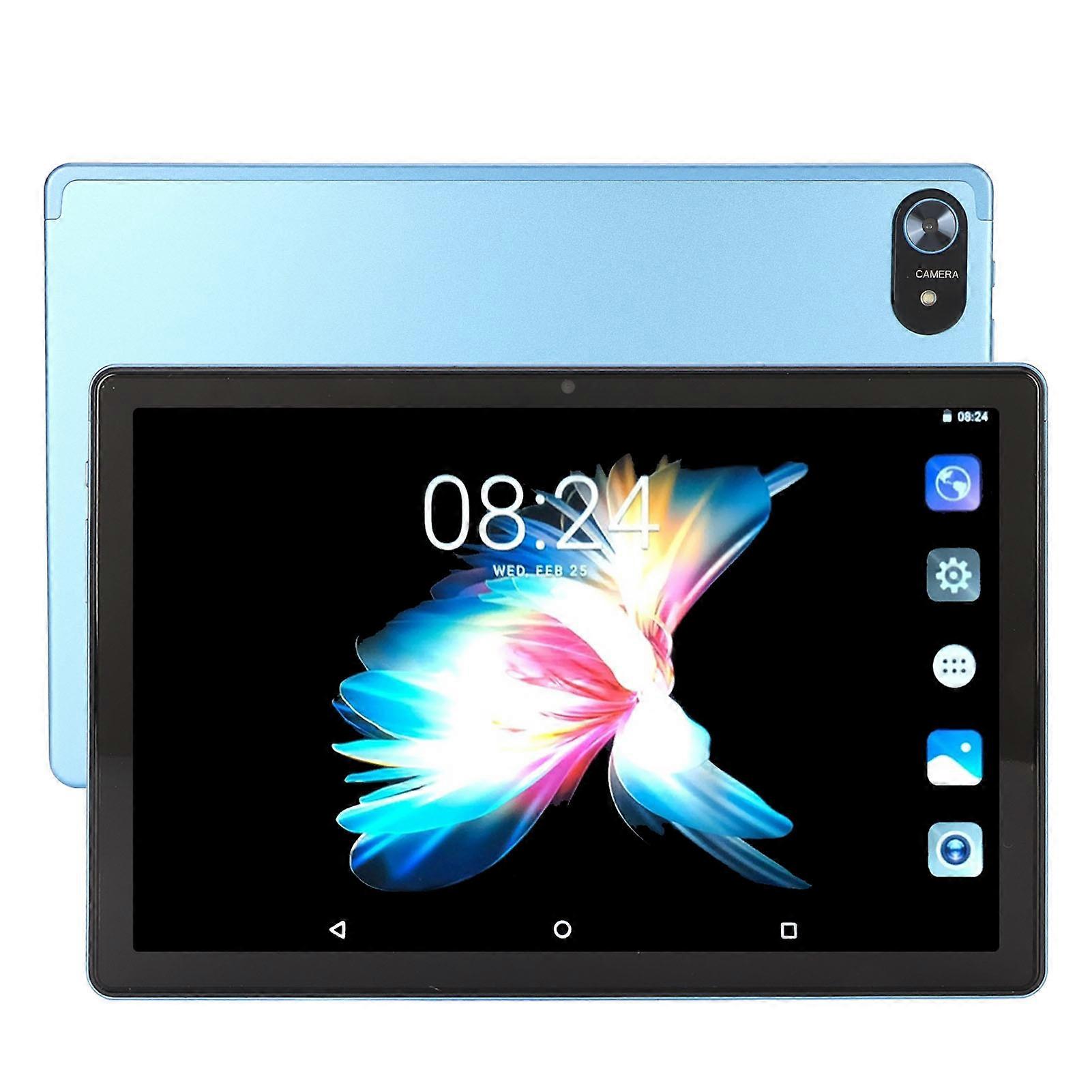 10.1 Inch Android 13 Tablet 8GB RAM 128GB ROM Blue US Plug