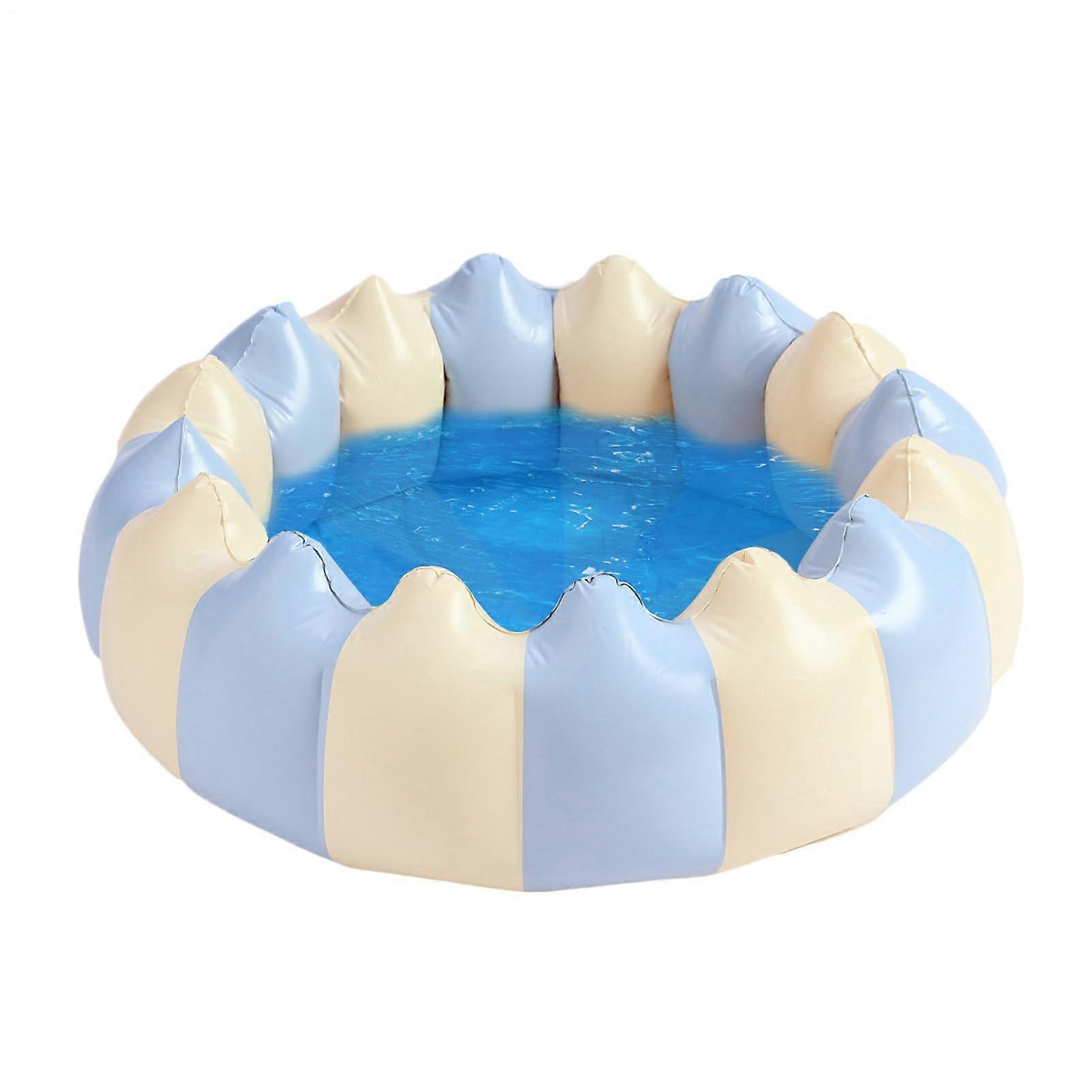 Blow Up Pool Portable Outdoor Pool 47 X 47 X 11.8 Inch Space Saving Inflatable Water Play Center Blue