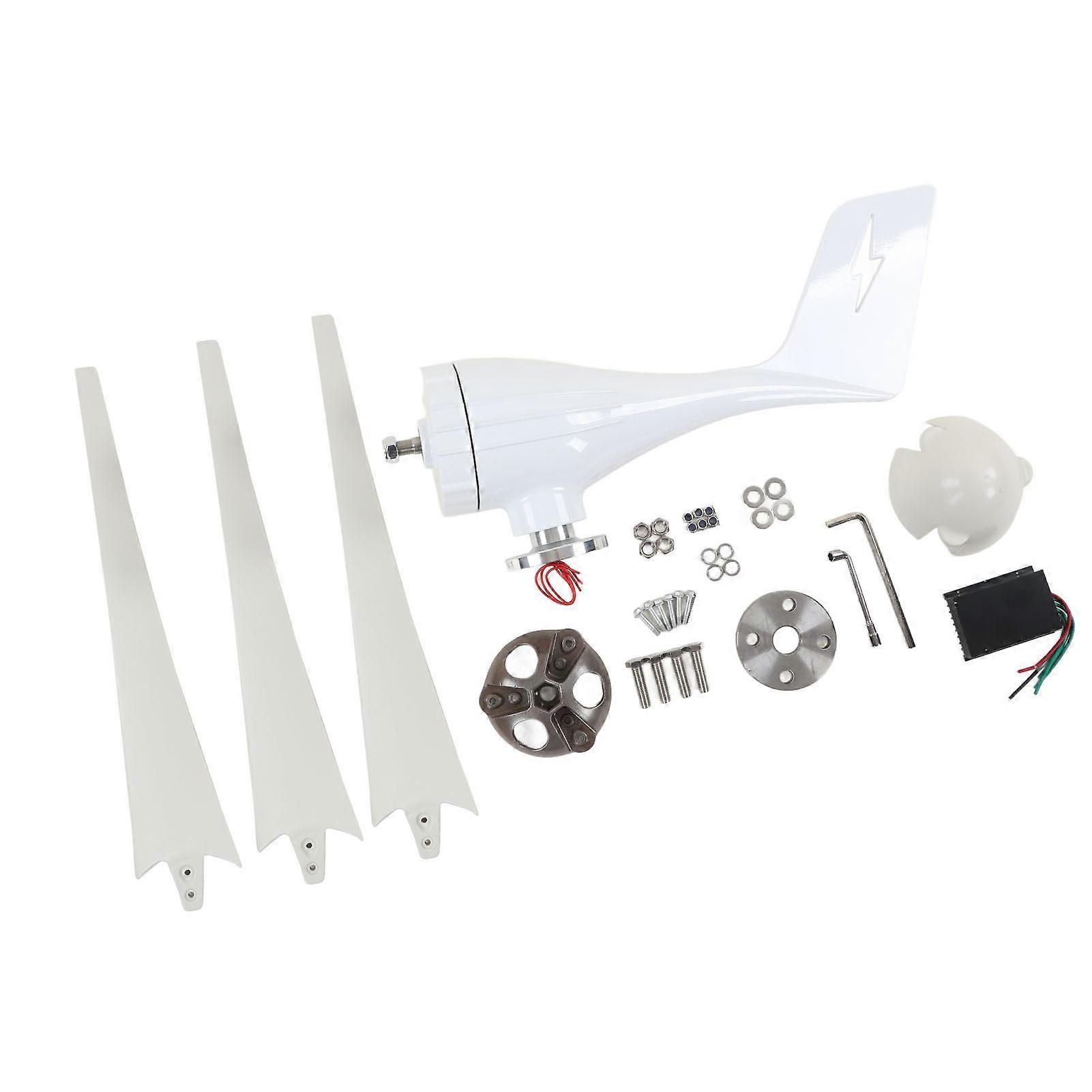 600W 3-Blade Nylon Wind Turbine Generator 48V MPPT Control