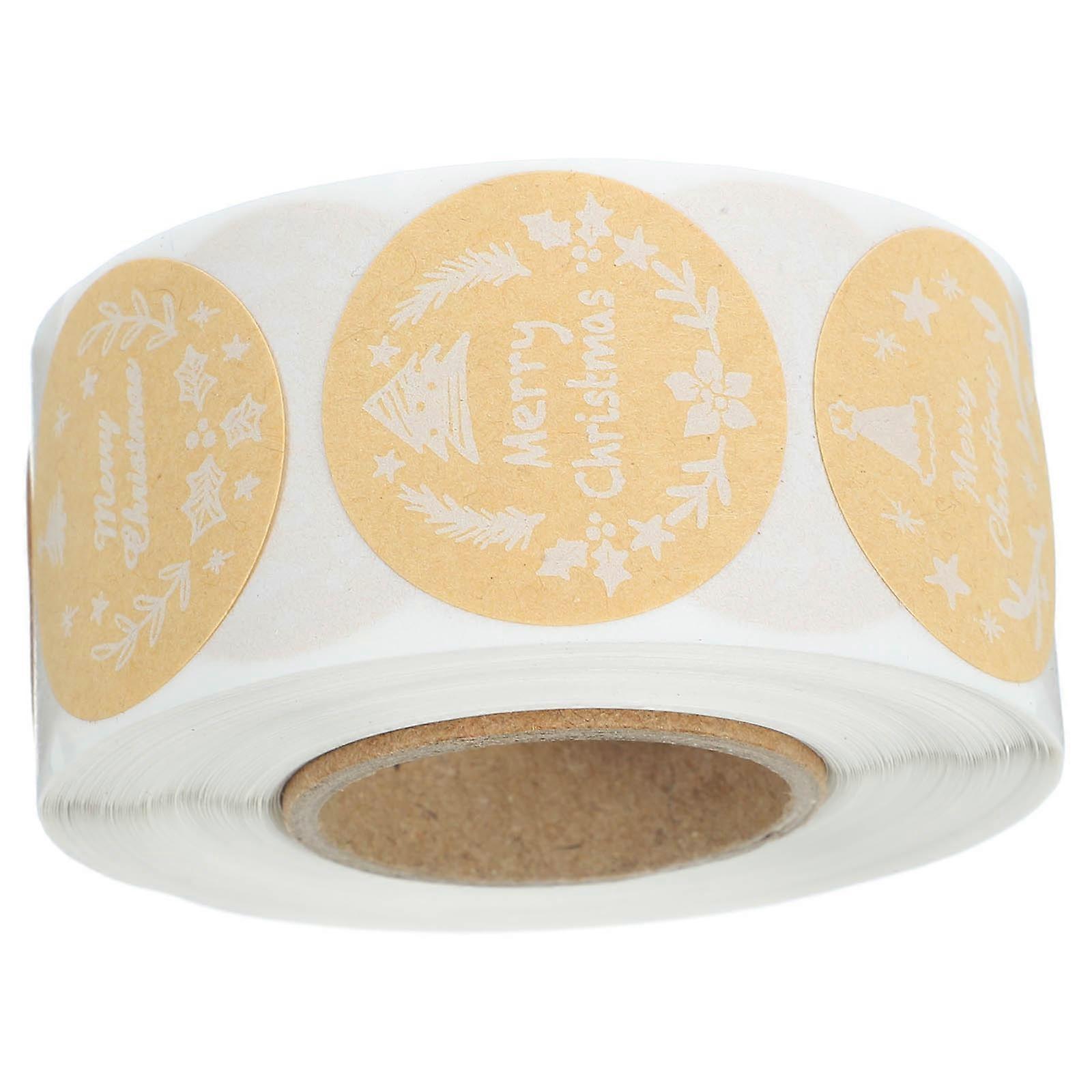 Christmas Sealing Labels 500pcs Roll Paper Stickers for Gift Bags Decoration Assorted Color