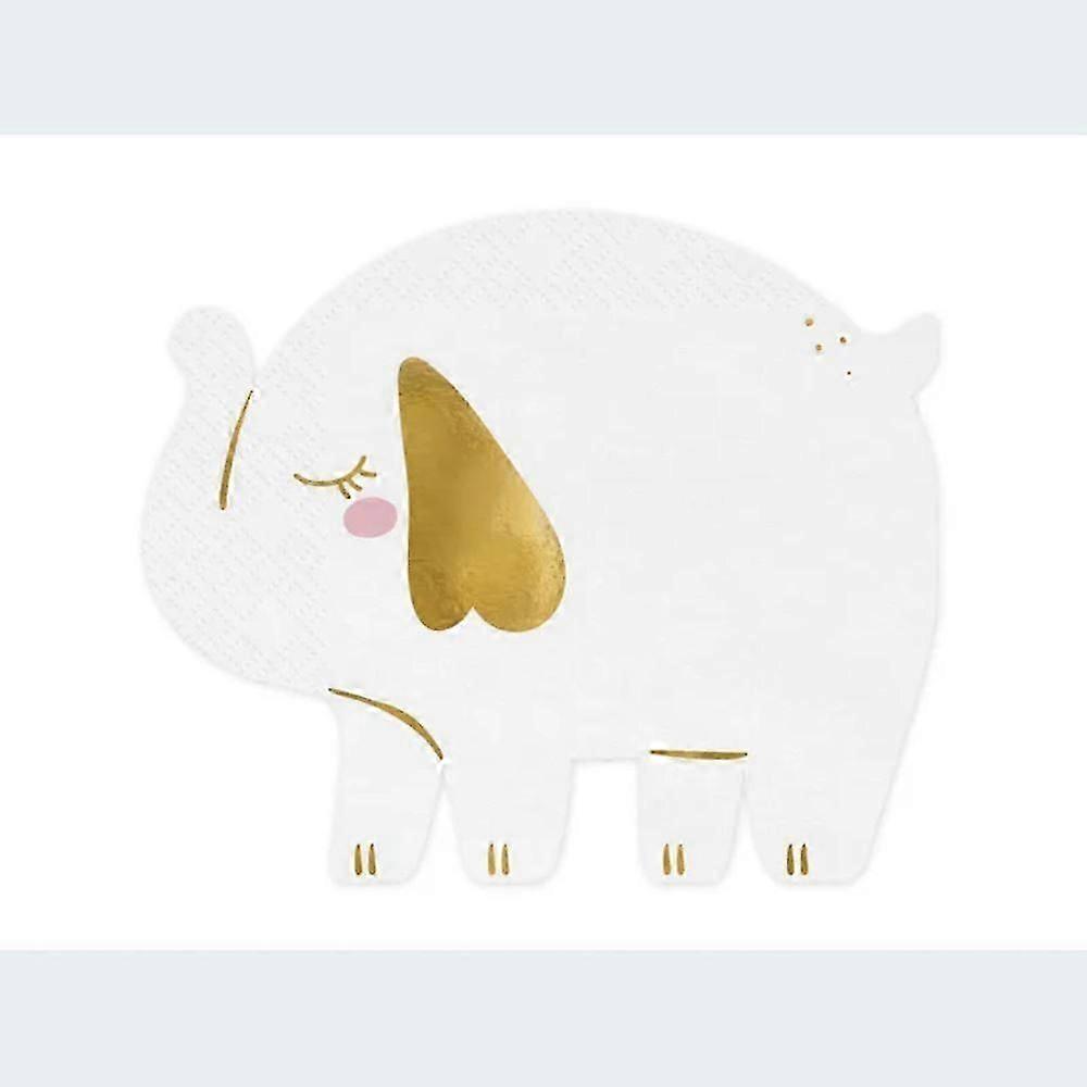 Napkins Elephant, 16x13.5 cm, white