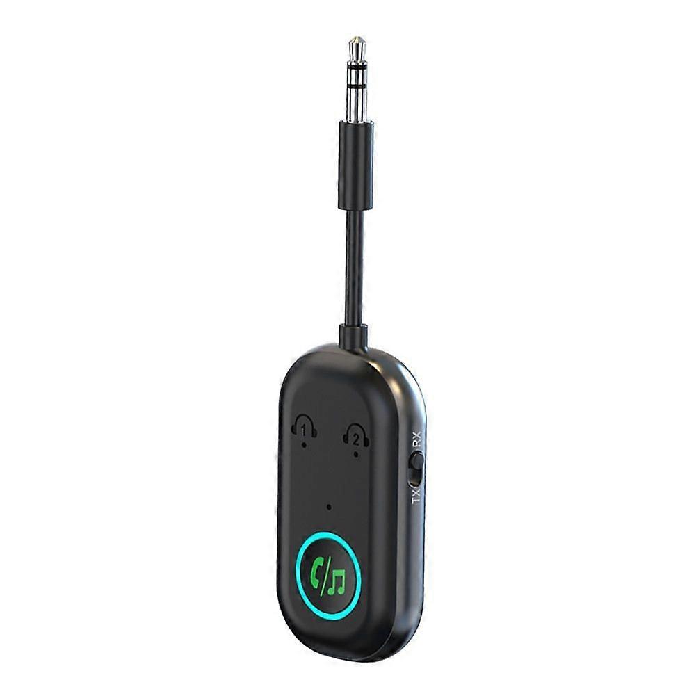Bluetooth 5.3 Transmitter Receiver, Dual Pairing Wireless Aux Bluetooth Adapter Compatible (Black)