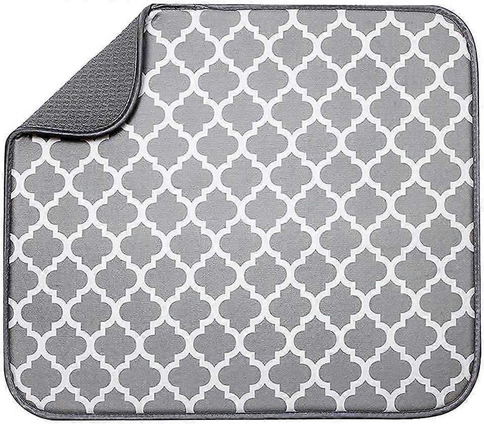 Microfiber Drying Mat, Lightweight and Space-Saving Design, for Kitchen, Fast