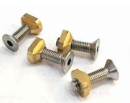 1 Set Brass T-Nut with Screw: M6 Sliding Nuts for Hydrofoil and Surfboard Mounting with Hexagonal Screws - Anti-Corrosion Foil Board Hardware