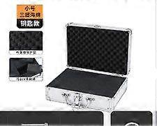 Aluminum Alloy Storage Box With Key Lock Portable Hard Shell Protective Case 3 Layer Foam Padding For Tools Documents Microphones Cameras Equipment