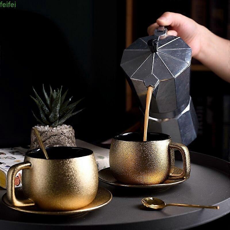 Dubai Style Golden Coffee Cup Set