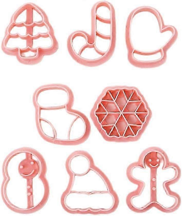 Improved Title: Festive Cookie Cutters & Baking Molds for 8 Pieces Homemade Cookies - Baking Tools Set