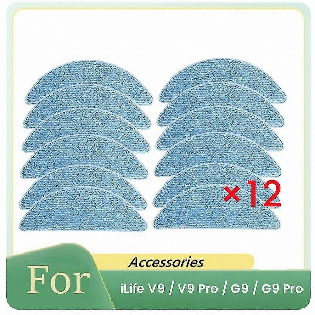 12-Pack Replacement Cleaning Cloths for Robotic Vacuum Models V9, V9 Pro, G9, G9 Pro