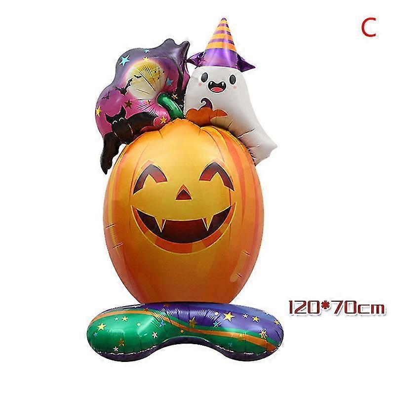 Giant Standing Halloween Pumpkin Witch Foil Balloons Witch Party Decorations