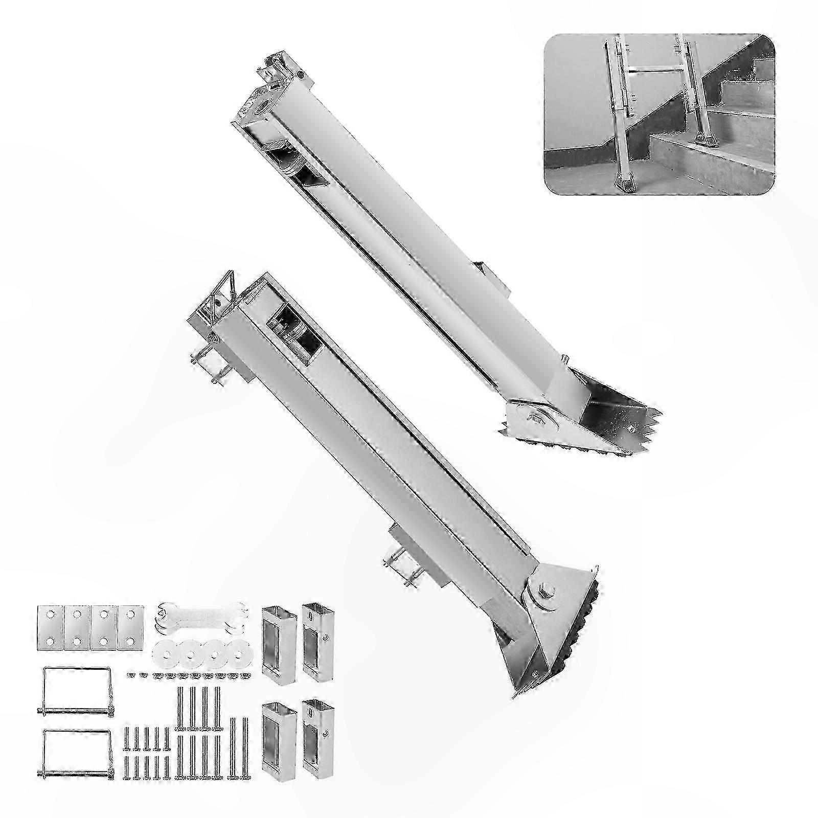 Adjustable Ladder Leveler, 11.4" Expansion, Quick Release Pitch Hopper for Uneven Ground Adaptation