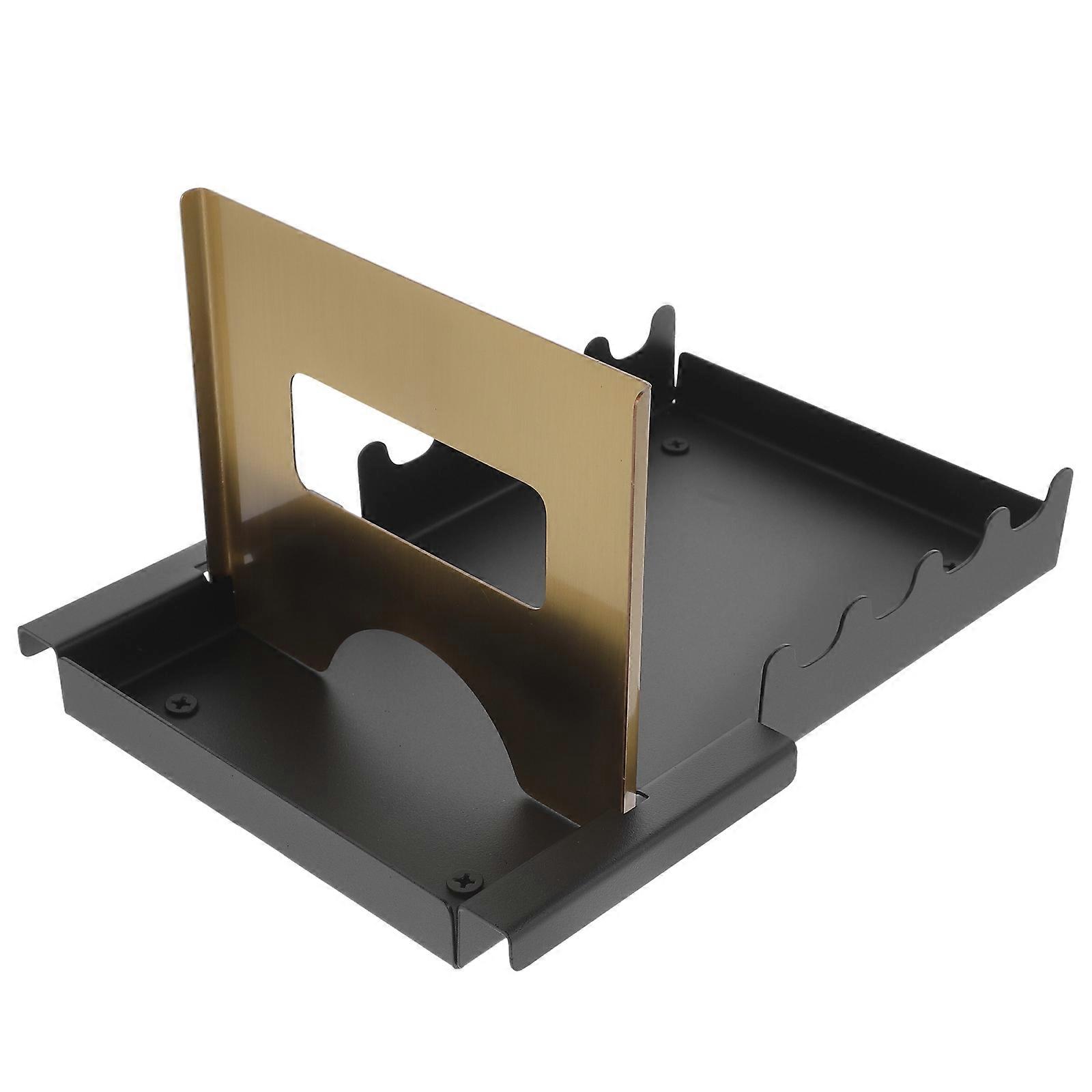 Kitchen Pot and Pan Lid Organizer Spoon Rest for Storage Use Black