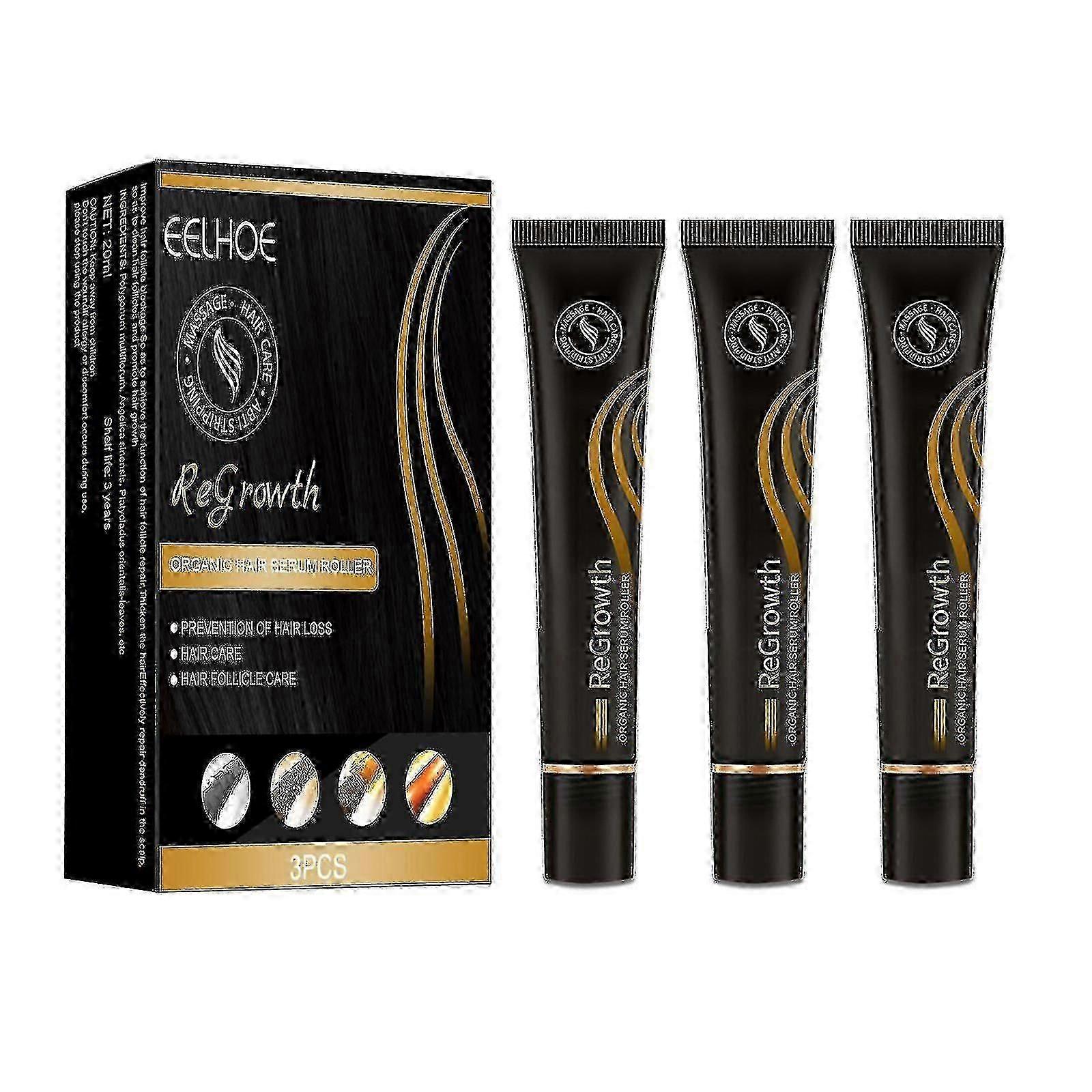 1-3pcs Eelhoe Roll-on Soin des cheveux Solution Massage Densifie Les Cheveux, Polygonum Multifl
