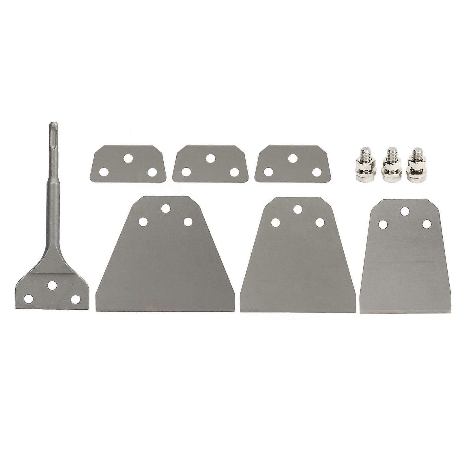 Tile Removal Chisel Tool Ultra Thin Round Handle Floor Wall Scraper Kit for Electric Hammer