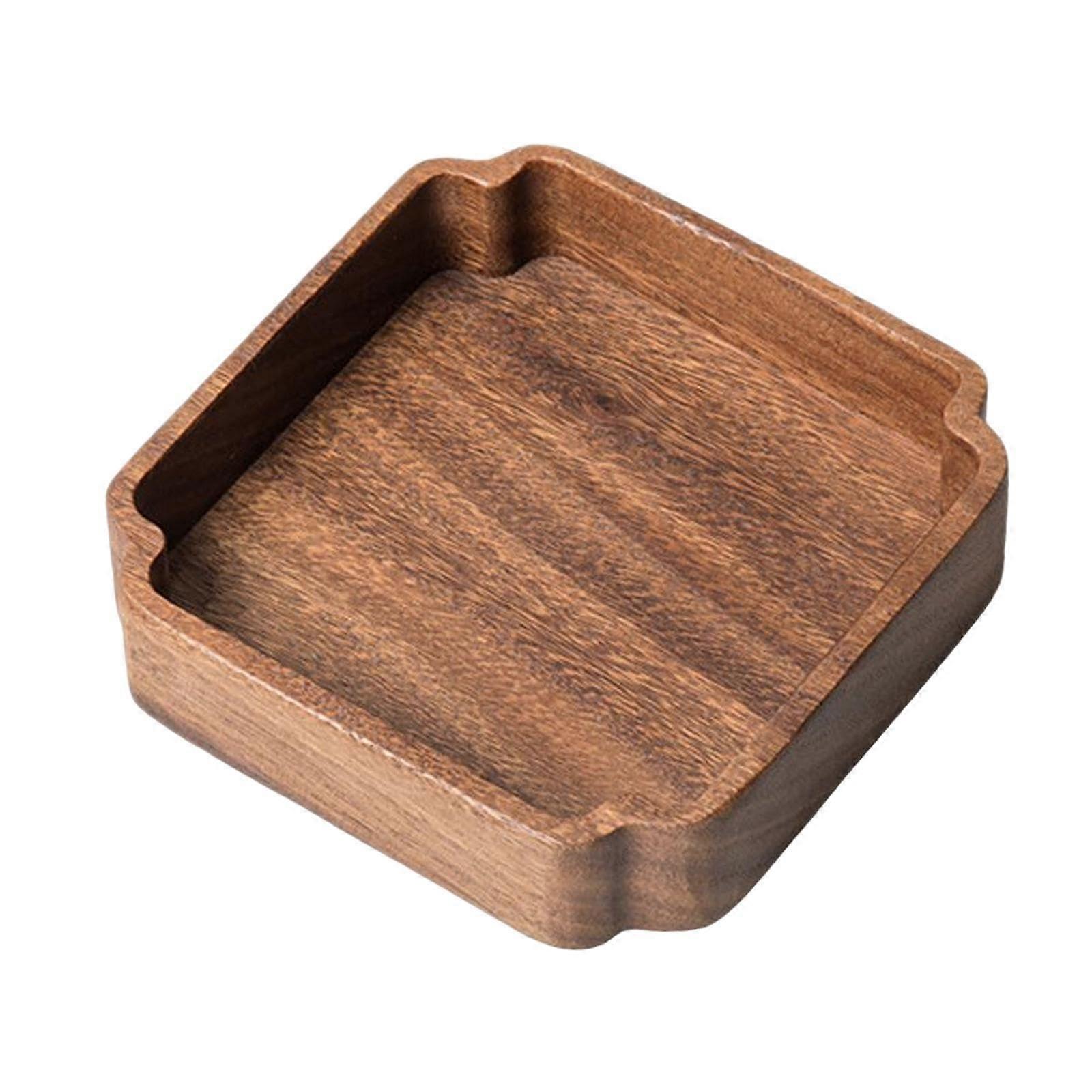 Walnut Wood Square Serving Tray for Snacks, Fruit and Nuts