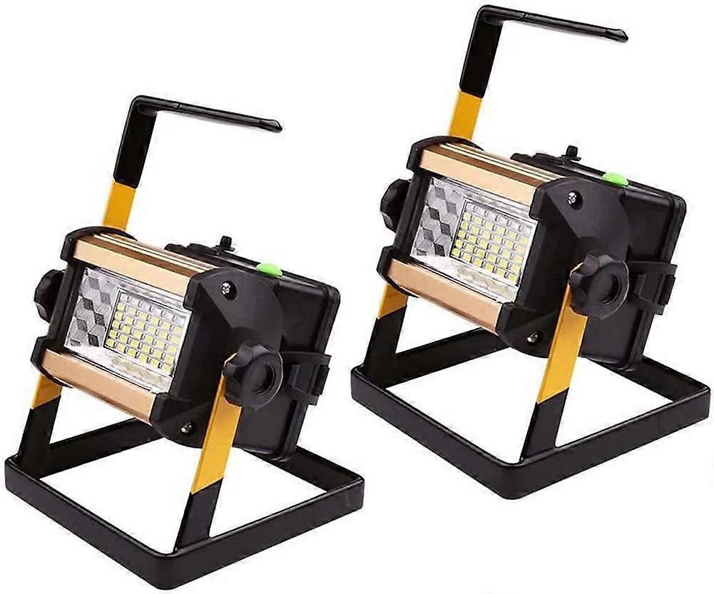 LED Rechargeable Work Floodlight Portable Waterproof Light For Garage Camping Daylight With Red Blue Emergency Flash