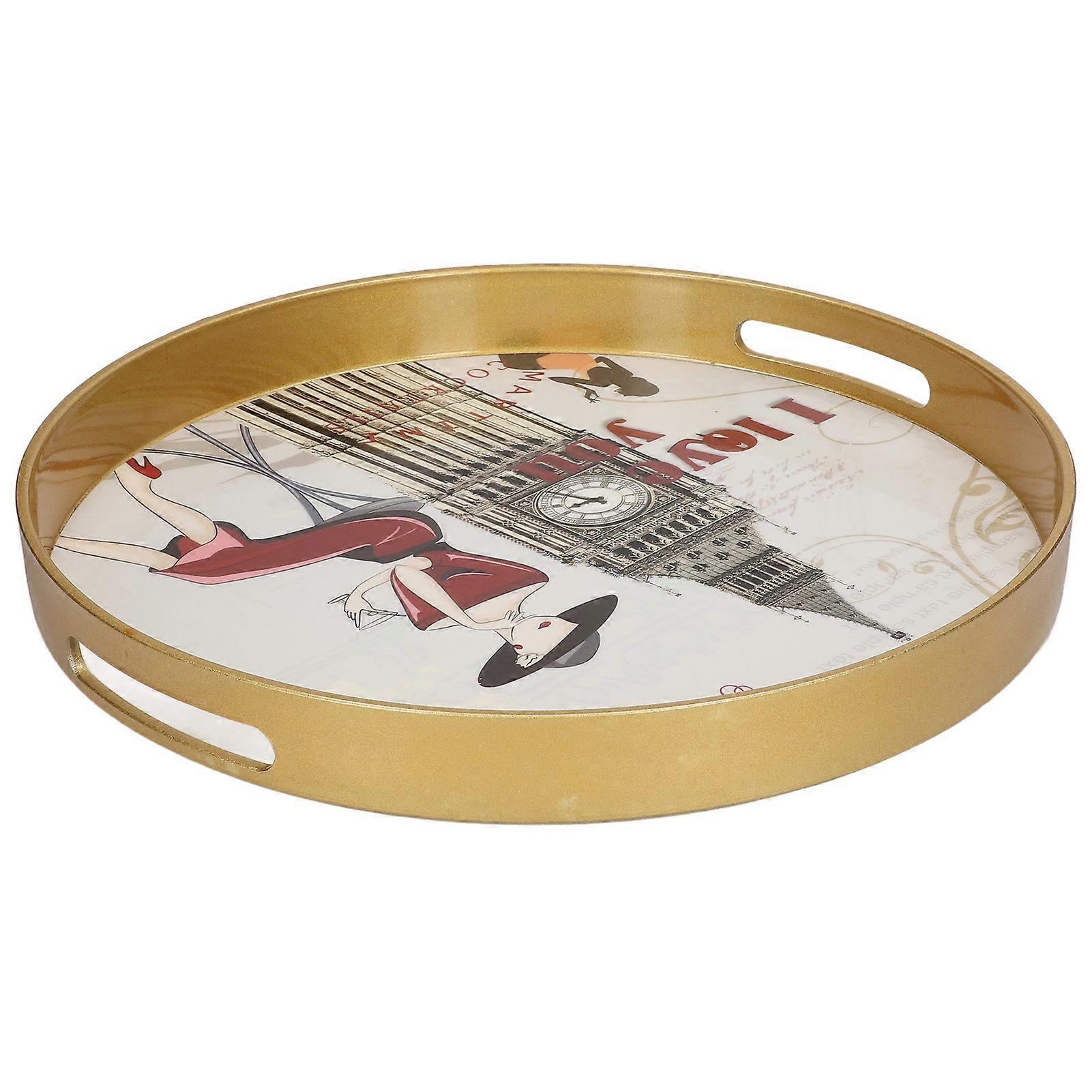 Modern Round Fruit Bowl Large Capacity Thickened PP Serving Platter