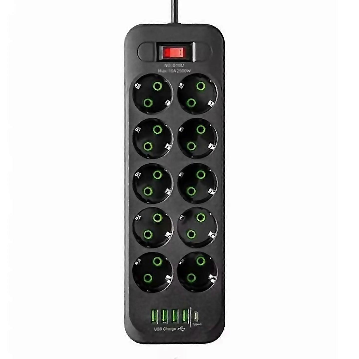 For Eu Plug Ac Outlet Power Strip Multitap Electrical Socket